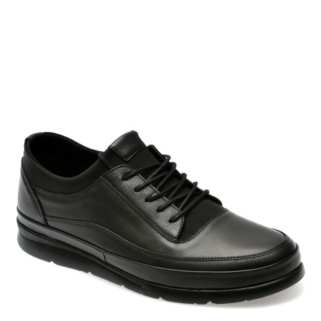 Pantofi casual GRYXX negri, MD655, din piele naturala, barbati