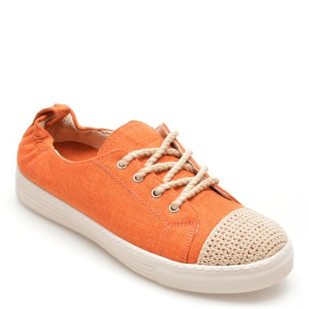 Pantofi casual GRYXX portocalii, 23812, din material textil, femei