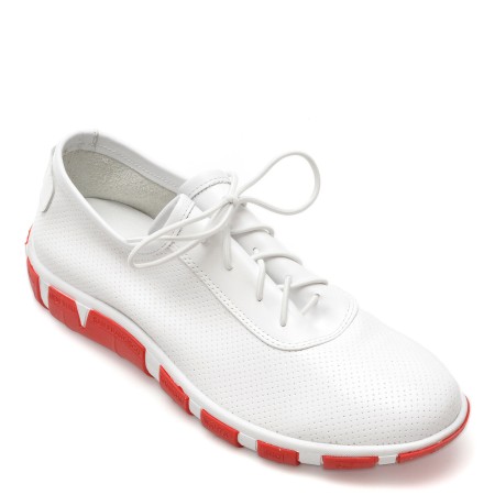 Pantofi casual LE BERDE albi, 140001, din piele naturala, femei