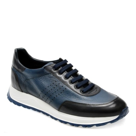 Pantofi casual LE COLONEL albastri, 643541, din piele naturala, barbati