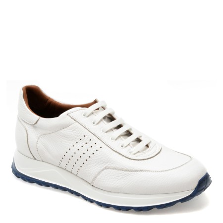 Pantofi casual LE COLONEL albi, 643541, din piele naturala, barbati
