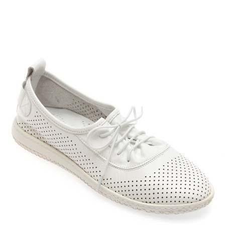 Pantofi casual MOLLY BESSA albi, 5002020, din piele naturala, femei