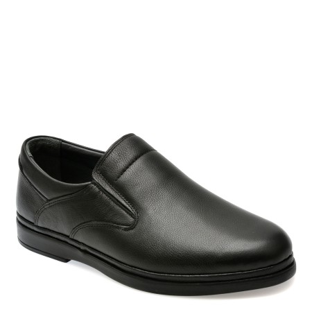 Pantofi casual OTTER negri, SH303, din piele naturala, barbati