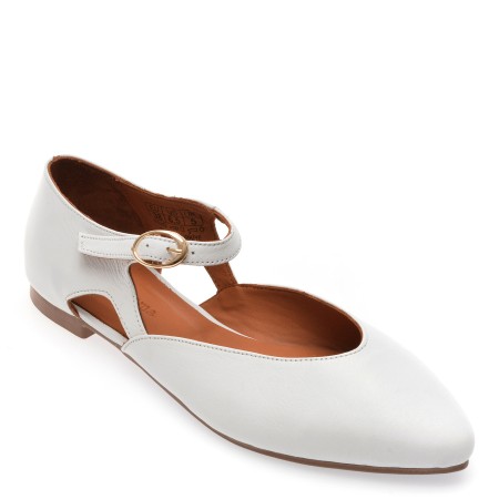 Pantofi casual PANORAMA albi, 2922472, din piele naturala, femei