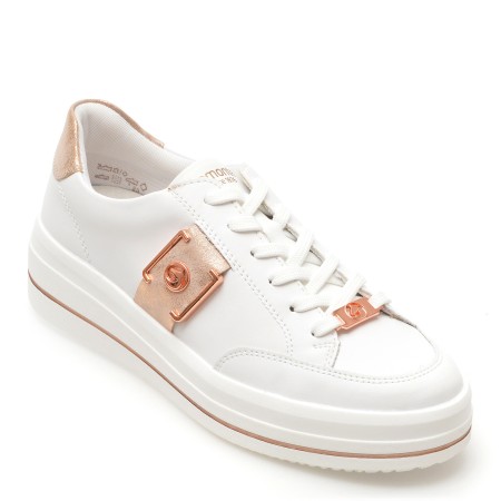 Pantofi casual REMONTE albi, D1C021, din piele naturala, femei