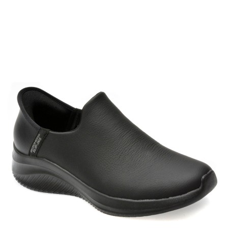 Pantofi casual SKECHERS negri, ULTRA FLEX 3.0, din piele naturala, femei
