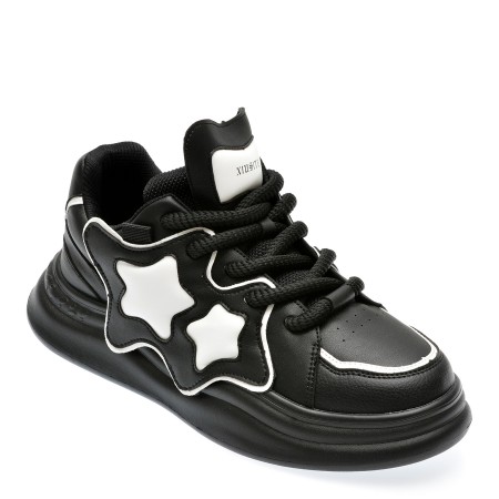 Pantofi casual XIUSITE negri, 9057, din piele ecologica, barbati