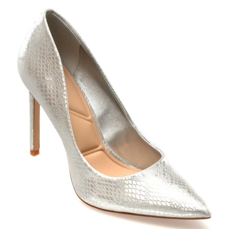 Pantofi eleganti ALDO argintii, 13741688, din piele ecologica, femei