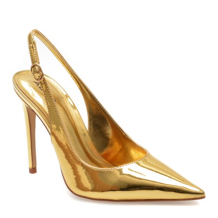 Pantofi eleganti ALDO aurii, STESSYSLING712, din piele ecologica lacuita, femei