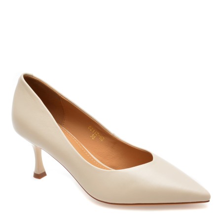 Pantofi eleganti EPICA albi, 6, din piele naturala, femei