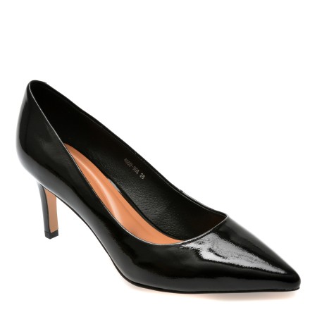 Pantofi eleganti EPICA negri, 4009, din piele naturala lacuita, femei
