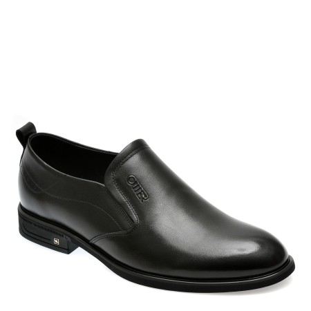 Pantofi eleganti OTTER negri, 37025, din piele naturala, barbati
