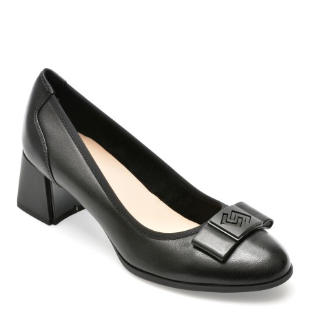 Pantofi EPICA negri, 15772A, din piele naturala, femei
