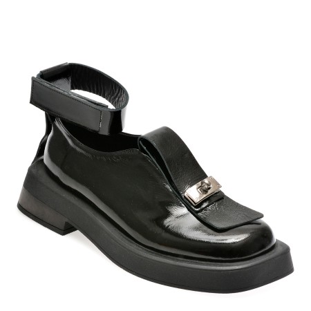 Pantofi EPICA negri, 484198, din piele naturala lacuita, femei