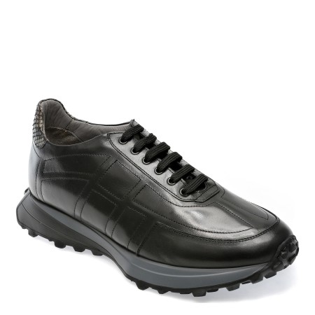 Pantofi EPICA negri, 66709, din piele naturala, barbati