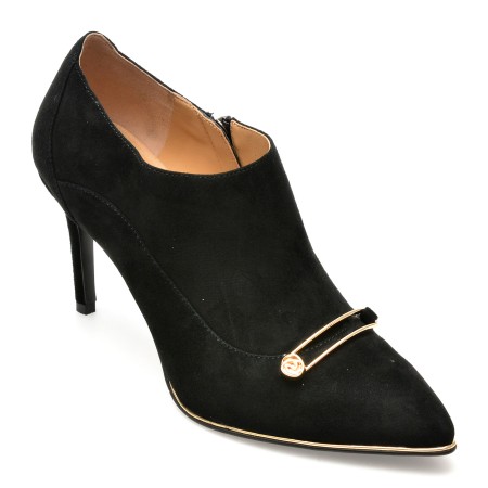 Pantofi EPICA negri, LM2781, din piele intoarsa, femei