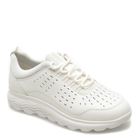 Pantofi GEOX albi, D45NUD, din piele naturala, femei