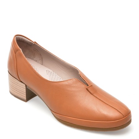 Pantofi GOLD DEER maro, 105169, din piele naturala, femei