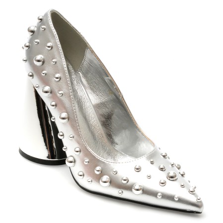 Pantofi GRYXX argintii, 7853, din piele ecologica, femei