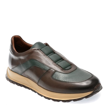 Pantofi LE COLONEL verzi, 64315, din piele naturala, barbati