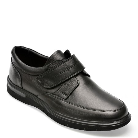 Pantofi OTTER negri, 28044, din piele naturala, barbati