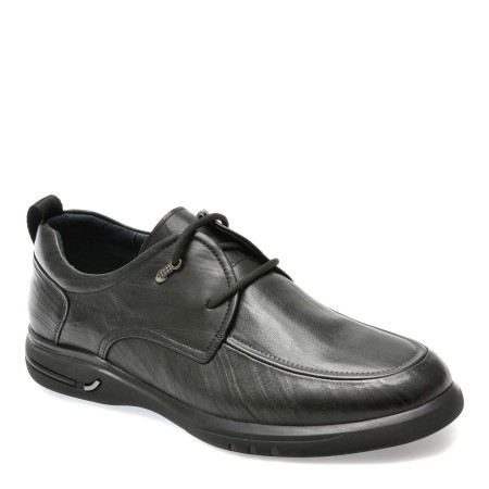 Pantofi OTTER negri, 5305, din piele naturala, barbati