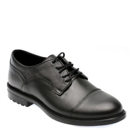 Pantofi OTTER negri, E152, din piele naturala, barbati