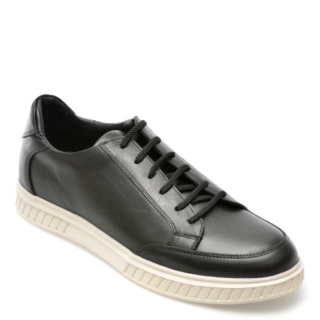 Pantofi OTTER negri, EF426, din piele naturala, barbati