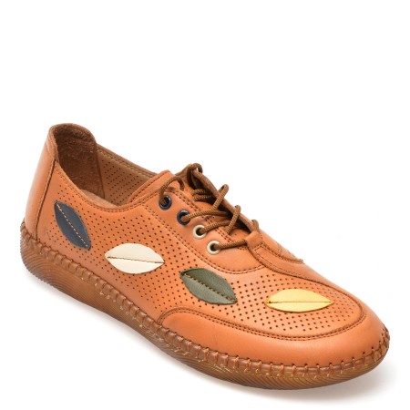 Pantofi OZIYS maro, 22110, din piele naturala, femei