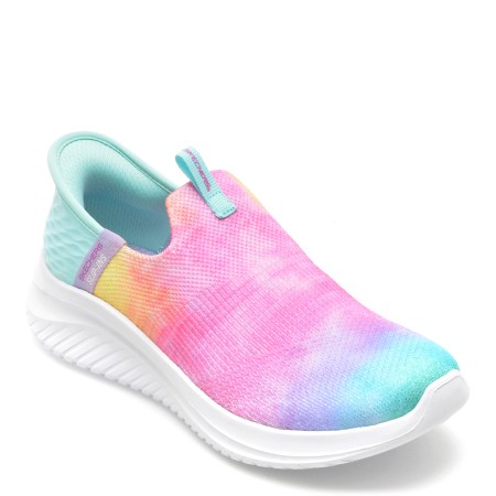Pantofi SKECHERS multicolor, ULTRA FLEX 3.0, din material textil, fetite