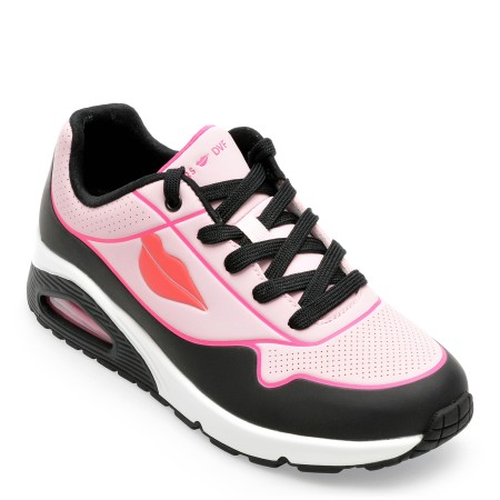 Pantofi SKECHERS roz, UNO, din piele ecologica, femei