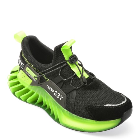 Pantofi sport 33Y negri, A29, din material textil, barbati