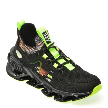 Pantofi sport 33Y negri, A95, din material textil, barbati