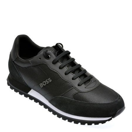 Pantofi sport BOSS negri, 8133, din material textil, barbati