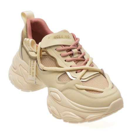 Pantofi sport FLAVIA PASSINI albi, A153, din piele naturala, femei