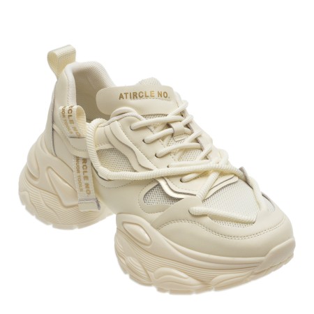 Pantofi sport FLAVIA PASSINI albi, A153, din piele naturala, femei