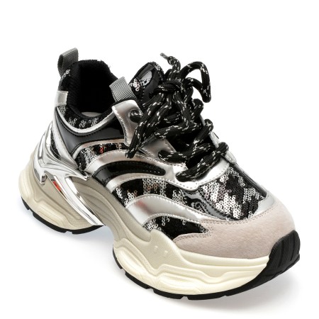 Pantofi sport FLAVIA PASSINI argintii, 20261, din piele naturala, femei