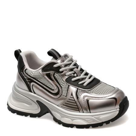 Pantofi sport FLAVIA PASSINI argintii, 24392, din piele ecologica, femei