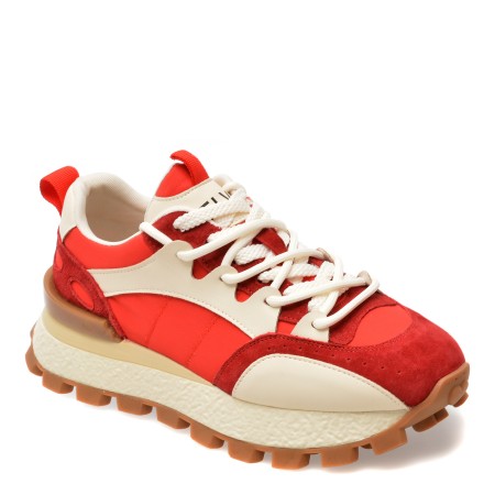 Pantofi sport FLAVIA PASSINI rosii, 6073, din material textil, femei