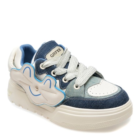 Pantofi sport GRYXX albastri, T2025, din material textil, femei