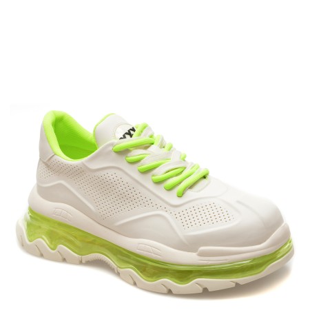 Pantofi sport GRYXX albi, 23059, din piele naturala, barbati