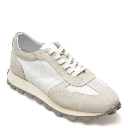 Pantofi sport GRYXX albi, M73191, din piele naturala, barbati