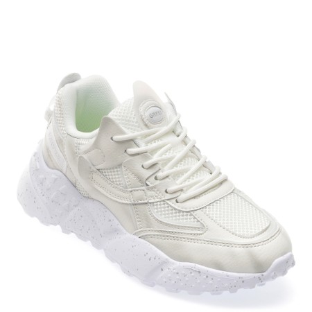 Pantofi sport GRYXX albi, TP83, din material textil, unisex