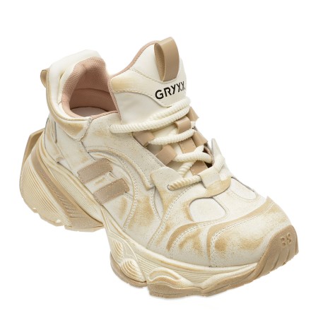 Pantofi sport GRYXX bej, 50015, din piele naturala, femei