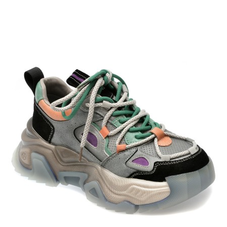 Pantofi sport GRYXX multicolor, 6968, din piele naturala, femei