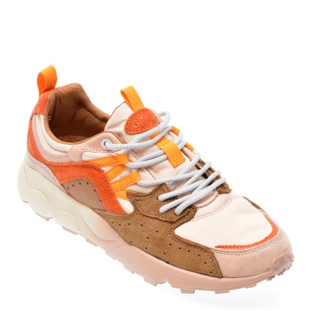 Pantofi sport GRYXX portocalii, 23Y001, din material textil si piele naturala, femei