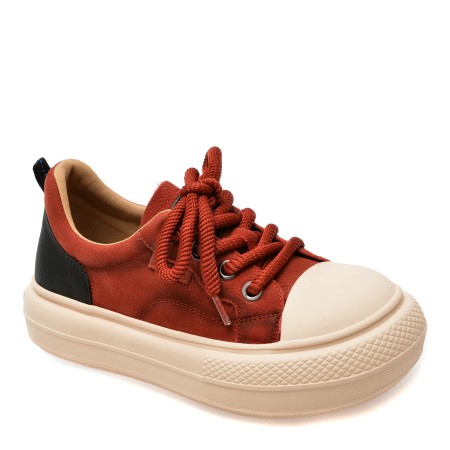 Pantofi sport GRYXX rosii, 2566, din piele naturala, femei