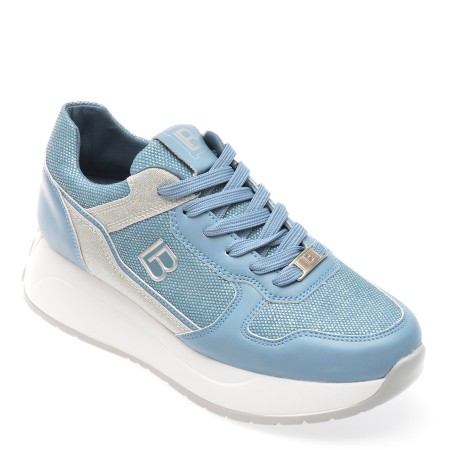 Pantofi sport LAURA BIAGIOTTI albastri, 8412, din piele ecologica, femei