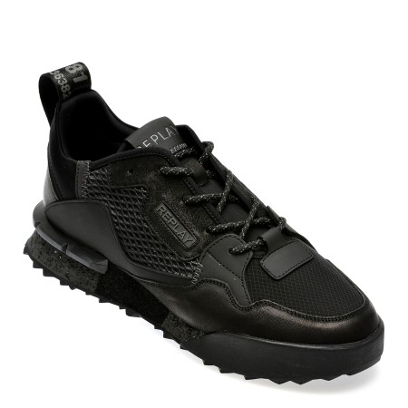 Pantofi sport REPLAY negri, MS1P40L, din piele naturala, barbati