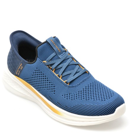 Pantofi sport SKECHERS albastri, SLADE, din material textil, barbati